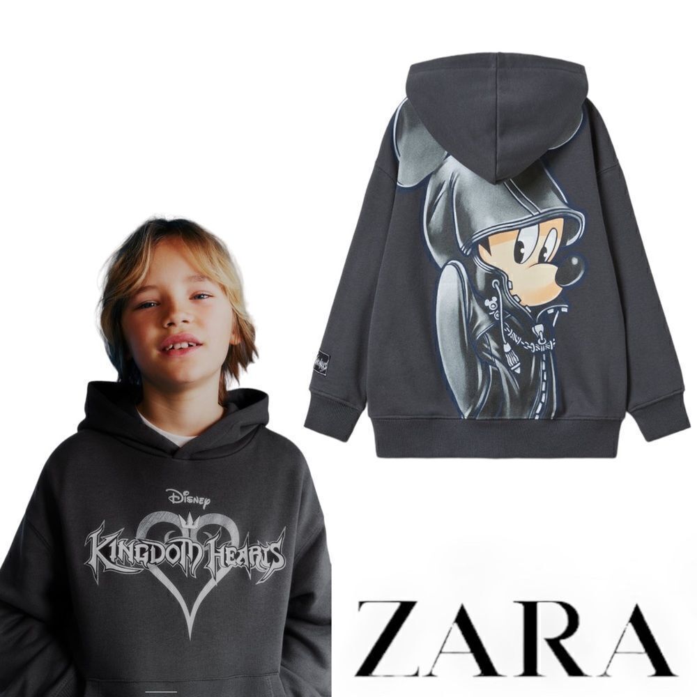 ZARA Kids | Anthracite Gray | KINGDOM HEARTS © DISNEY SWEATSHIRT